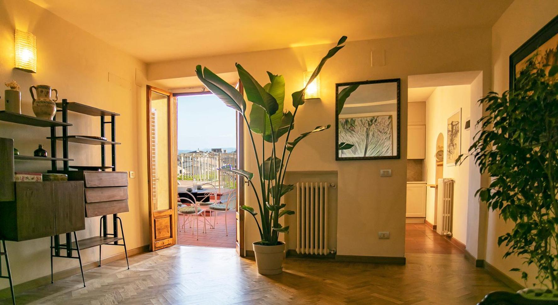 Appartamento Le Palme Con Terrazze In Centro Сан-Джиминьяно Экстерьер фото